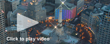stock aerial video of super bowl village - Indianapolis